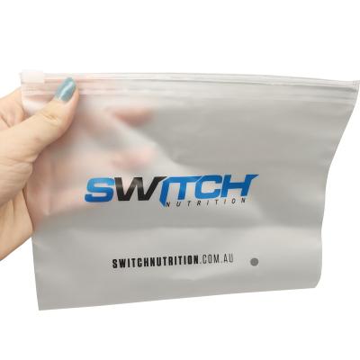 China Eco Friendly Recyclable Hot Selling Resealable Zipper Clothes Packaging Frosted Plastic Ziplock Bag for sale