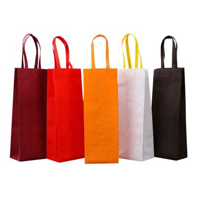 China Ecological; Reusable; Polypropylene Reusable Wine Bag Non Woven Biodegradable Environmentally Friendly Nonwoven Wine Bag With LOGO Printing for sale