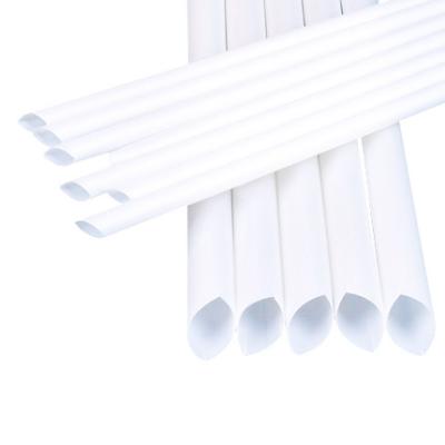 China Minimalist Custom White Person Wrapped 6/8/12mm Boba Bio Tea Compostable Biodegradable PLA Drinking Straw for sale