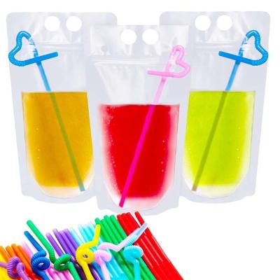 China Recyclable Customized Beverage Juice Packaging Stand Up Disposable Drinking Bag Pouch for sale