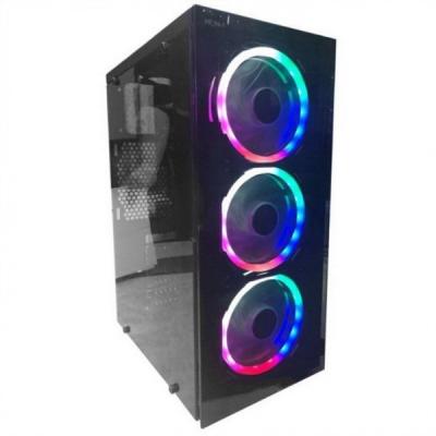 China Gabinete de computadora de 15 LED RGB Chasis de PC Transparente en venta