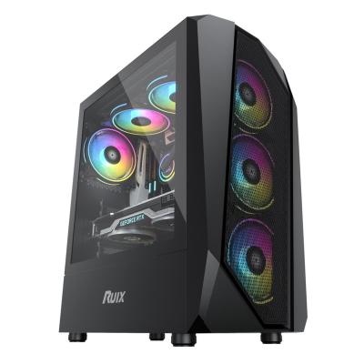 China OEM da torre do RGB micro ATX do armário do computador do PC de ARGB à venda