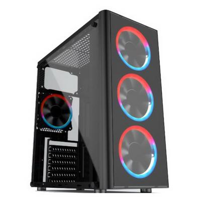 Chine Mi armoire RVB USB3.0 d'unité centrale de traitement de caisse de PC de verre trempé de tour d'ATX à vendre