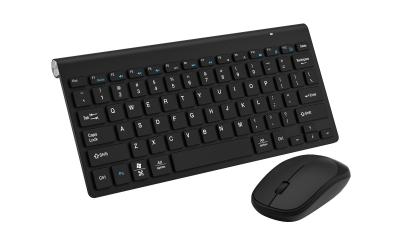 China Wireless 2.4G All Black Keyboard And Mouse Set Simple Style For Office Home for sale