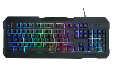 China Teclado de juego de diseño de color arco iris con 104 teclas y un cable de conexión de 2,8 metros, adecuado para jugadores, profesionales de oficina en venta