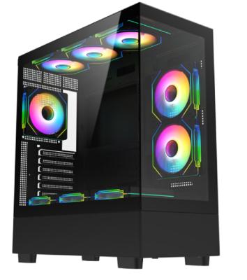 中国 パソコンケース 0.7mm SPCC 鉄金属素材 多扇風機と水冷却サポート ATX M-ATX ITX マザーボード 販売のため