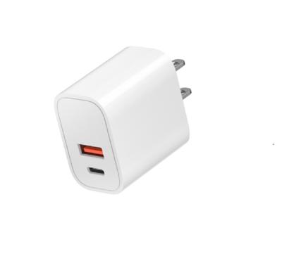 중국 듀얼 포트 패스트 충전 USB-C+USB-A 지원 PD/QC 패스트 충전 프로토콜 110-240V 50/60Hz 글로벌 유니버설 판매용