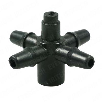 China Plastic Micro Fittings Five Branch Plastic Sprinkler Connector for sale