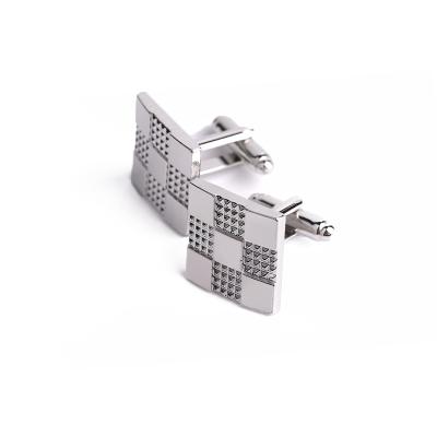 China Hot Selling High Quality Classic Business Anniversary Ribbon Square Cufflinks For Men for sale