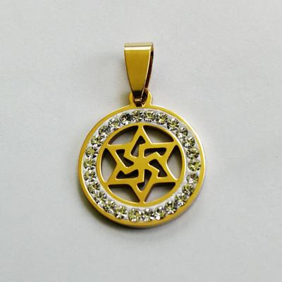 China DIY Charms Jewelry Wholesale Stars Shapes Crystal Stainless Steel Charms Necklace Pendant for sale