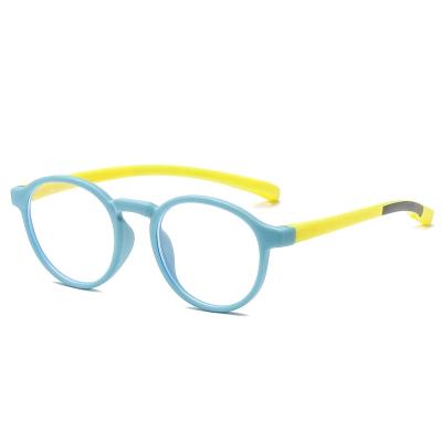 China Kids Anti Myopia Frame Fashion Sunglasses Blue Lightweight Flat Silicone Mirror Lenses for sale