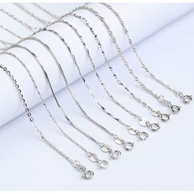 China Customized FASHIONABLE Sterling Silver Lobster Clasp Snake Italy 7-8mm Box Chain S925 Necklace For Women 40-45cm for sale