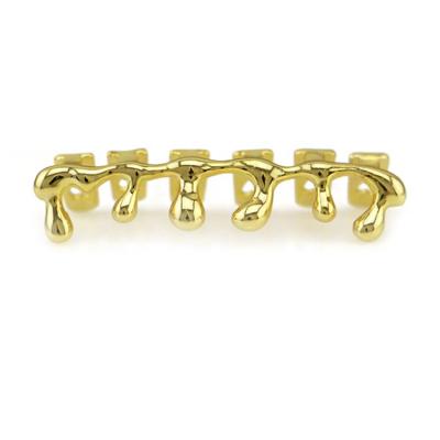 China Hiphop Gold Color Hip Hop Grillz Teeth Dental Grills for sale