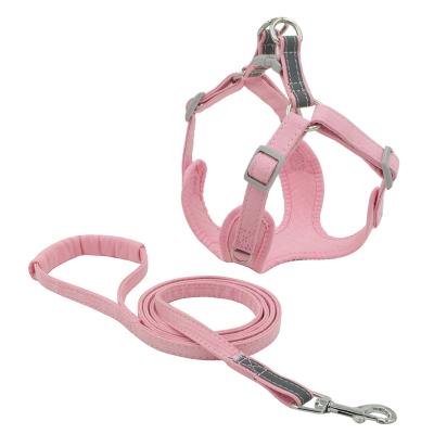 China Cotton Padded Dogs Harness Reflective Adjustable Leash Chain Small Medium Large Pet Chest Vest Pets for sale