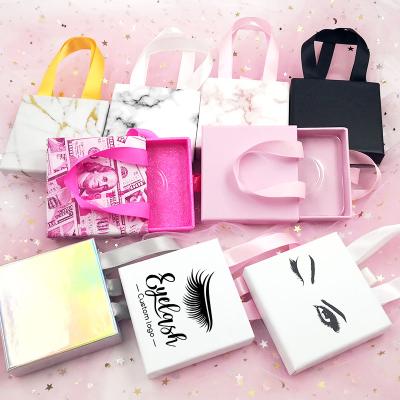 China Wholesale Blooming Boxes 3D Strip Faux Mink Lashes Customized Soft Strip Silk Lashes Full for sale