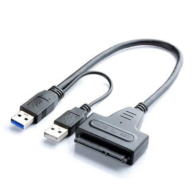 China usb 3.0 to sata 2.5 hard drive adapter cable 22 pin sata ssd adapter converter usb 2.0 power cord and hdd d connector 2.5/3.5 DC power supply for sale