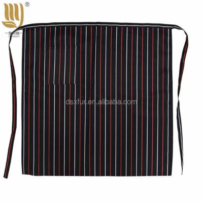 China Wholesale Customized High Quality Waiter Cleaning Waist Aprons Cotton Cafe Restaurant Linen Aprons With Pockets for sale