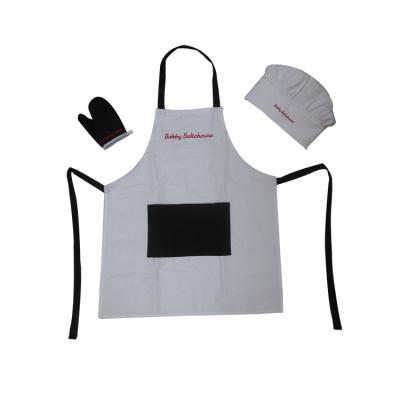 China Factory Wholesale High Quality Cooking And Cleaning Embroidered Polycotton Apron Coffee Aprons Logo Customization Apron for sale