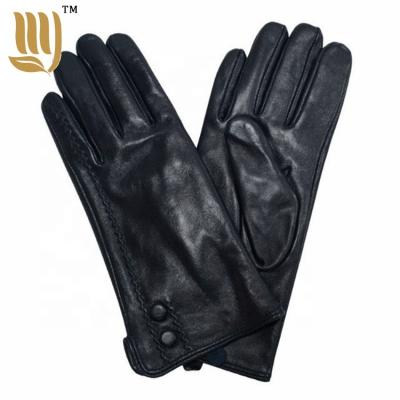 China Real Leather Warm Women Training Gloves Durable Female Black Dress Winter for sale