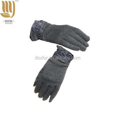 China Durable Cheap Price Womens Cashmere Fleece Wool Winter Gloves for sale