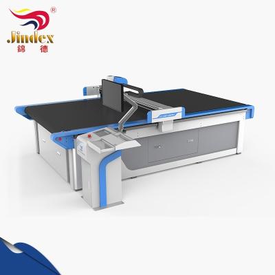 China Jindex Automatic Continuous Cutting Fabric Feeding and CNC Cutting Machine Garment Waterproofing Machine Garment Textile Cutter Oscillating Cutter for sale