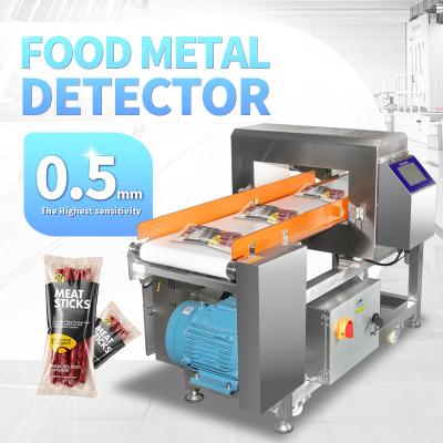 China Fabricante de detectores de metales de cinta transportadora de acero inoxidable para la línea de producción de alimentos con alarma automática y sistema de rechazo en venta