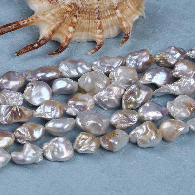 China Wholesale 18-19mm Irregular Natural Freshwater Cultured Baroque Fireball Pearl Beads For Jewelry Making for sale