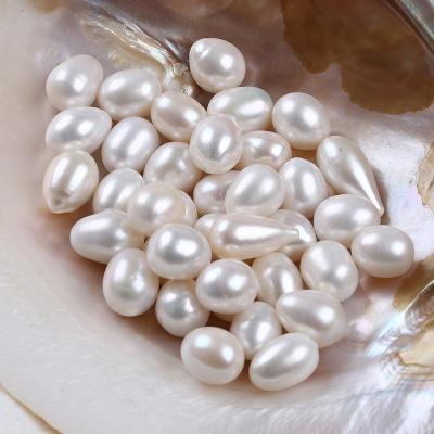 China Hot Sale White Natural High Quality Freshwater Pearl 11-12mm Rice Shape Pearl Beads For Jewelry Making for sale