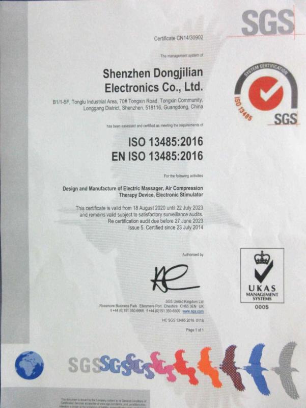 ISO13485 - Shenzhen Dongjilian Medical Tech Co., LTD