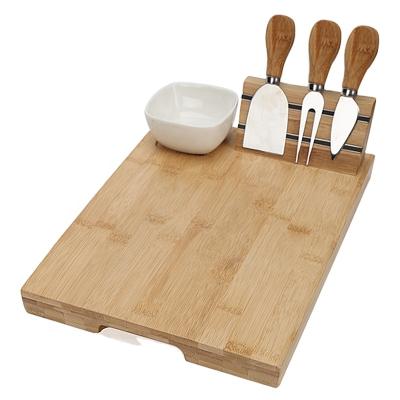 China Viable Design Charcuterie Tray Cutting Board High Quality Wood With Cheese Knives for sale