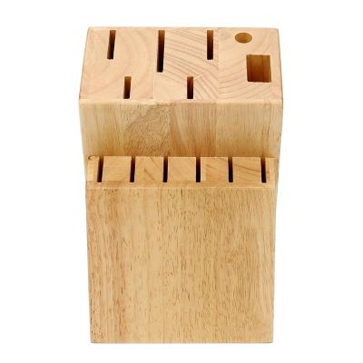 China Universal Factory Viable Rubber Wooden Kitchen Knife Block For Holding Knife for sale