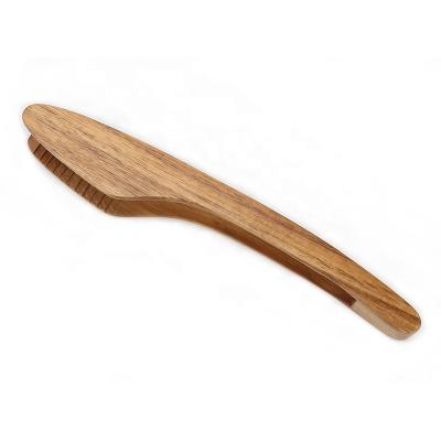 China Natural Sustainable Acacia Wood Material 30cm Kitchen Natural Wooden Tongs Grill Tongs Food Tongs for sale