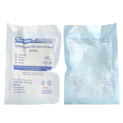 China 5PCS Eco-friendly Disposable Medical First Aid Alcohol Cotton Balls In Paper Bag for sale