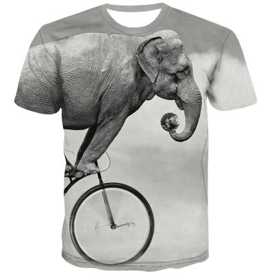 China Anti-Wrinkle Free Sample Elephant T Men Bike 3D Animal T Shirts Casual Funny T Shirt Printed Harajuku Shirt Print Mens Clothing for sale