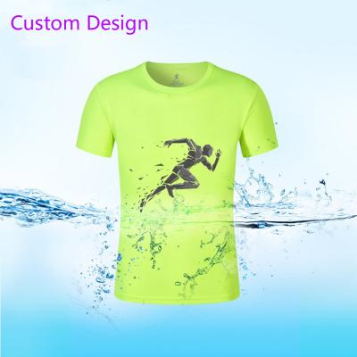 China Free Sample Wholesale High Quality Mens Sports Anti-wrinkle Sublimation Printed T-shirt Marathon Summer Tops for sale