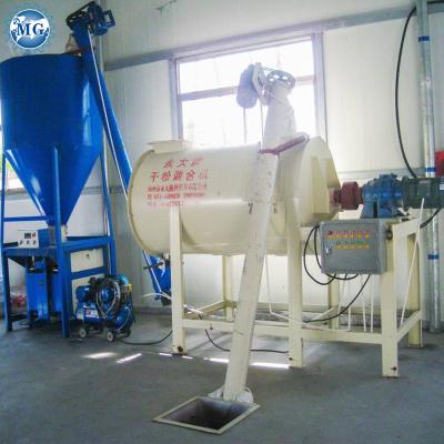 China 3T/H Simple Tile Adhesive Dry Mortar Mix Machine Simple With Ribbon Mixer for sale