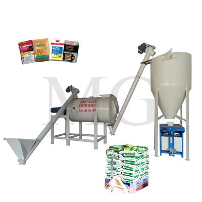 China Simple Dry Powder Mortar Mixing Machine Wall Putty Sand Cement Mixer Ceramic Tile Adhesive Manufacturing Plant For Sale for sale