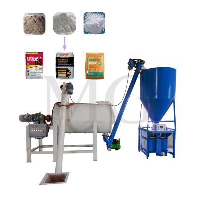 China High Efficiency Dry Powder Mortar Mixing Plant Wall Putty Sand Cement Mixer Equipment Ceramic Tile Adhesive Making Machine for sale