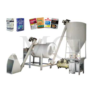 China Simple Dry Mix Powder Mortar Mixing Machine Wall Putty Sand Cement Mixer Ceramic Tile Adhesive Glue Manufacturing Plant for sale