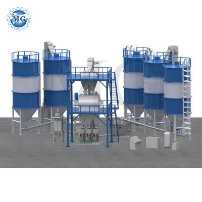 China Automatic Tower Type Dry Mix Powder Mortar Mixing Machine Wall Putty Sand Cement Mixer Tile Adhesive Glue Grout Production Line for sale