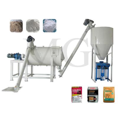 China Low Investment Dry Powder Mortar Production Line Wall Putty Skim Coat Sand Cement Mixer Ceramic Tile Adhesive Production Line for sale