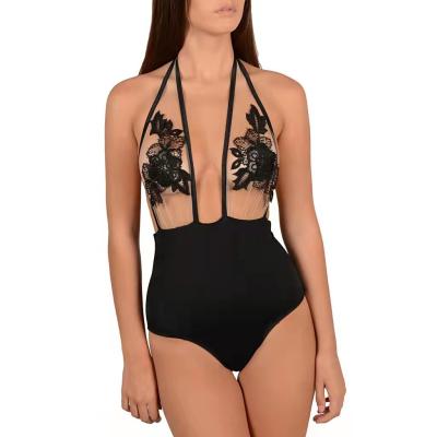 China Custom Black Lace Embroidered Bikini Swimsuit Ladies Plus Size Apparel Manufacturer Summer New for sale