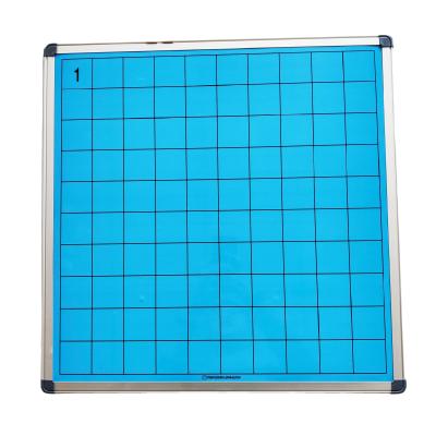 China Reversible VCW Customized Size Office School Frame Aluminum Lined Blue Line Side Magnetic Dry Grid Erase Whiteboard Whiteboard for sale