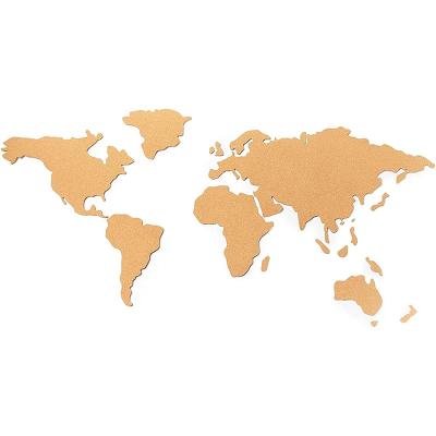 China Factory Wholesale Decorative Message New Unique Design World Map Travel Framed Size 100*45cm Cork Pin Board for sale