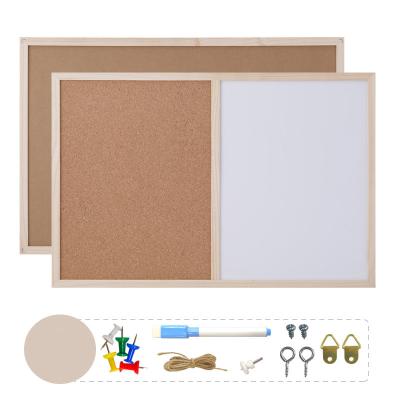 China Factory Wholesale Custom Synthetic Cork Board With Frame Wooden Cork Board Splicing +Decorative message for sale