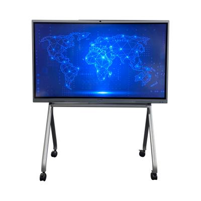 China With Stand 65 Inches Hot Selling Wholesale Digital Whiteboard 4K Display Black Mobile Whiteboard With Wheels for sale