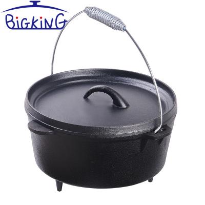 China Sustainable Cast Iron Pre-Seasoned Camping Pot 6 Quart Cast Iron Dutch Oven for sale