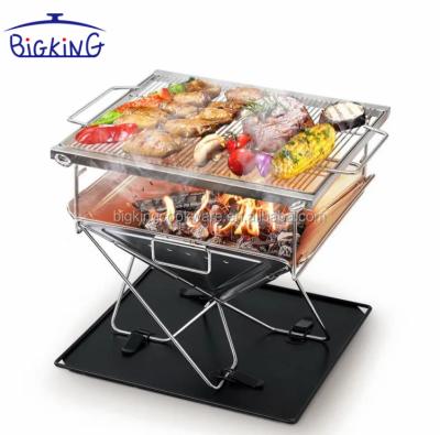 China Large Size Easily Assembled Portable Outdoor Barbecue BBQ Grill Sets Charcoal Picnic Camping for sale