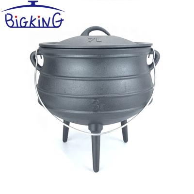 China Top quality South Africa sustainable cast iron potjie pot, cast iron fire pot for sale