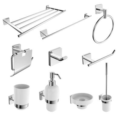 China Contemporary Bathroom Accessory Set Stainless Steel Simple Design Paper Holders Style Wall Mounted Toilet Paper Holder WC Tissue Holder for sale